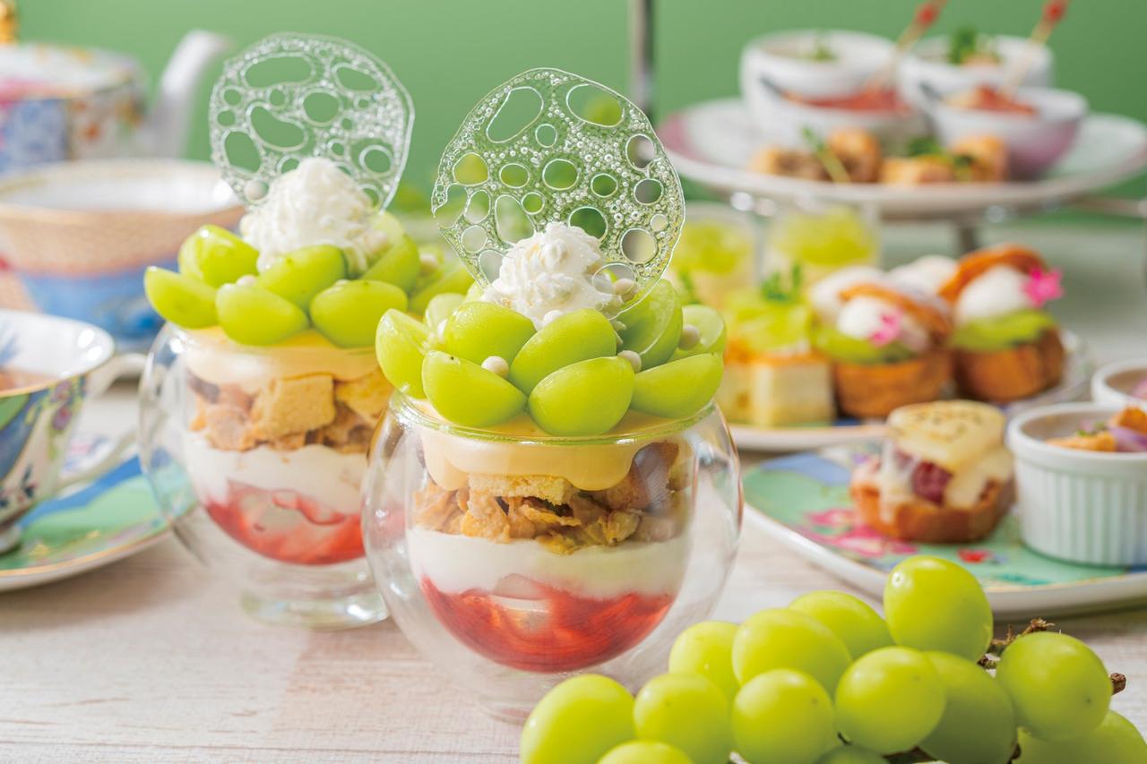 画像: 季節限定「シャインマスカットパフェ」が主役