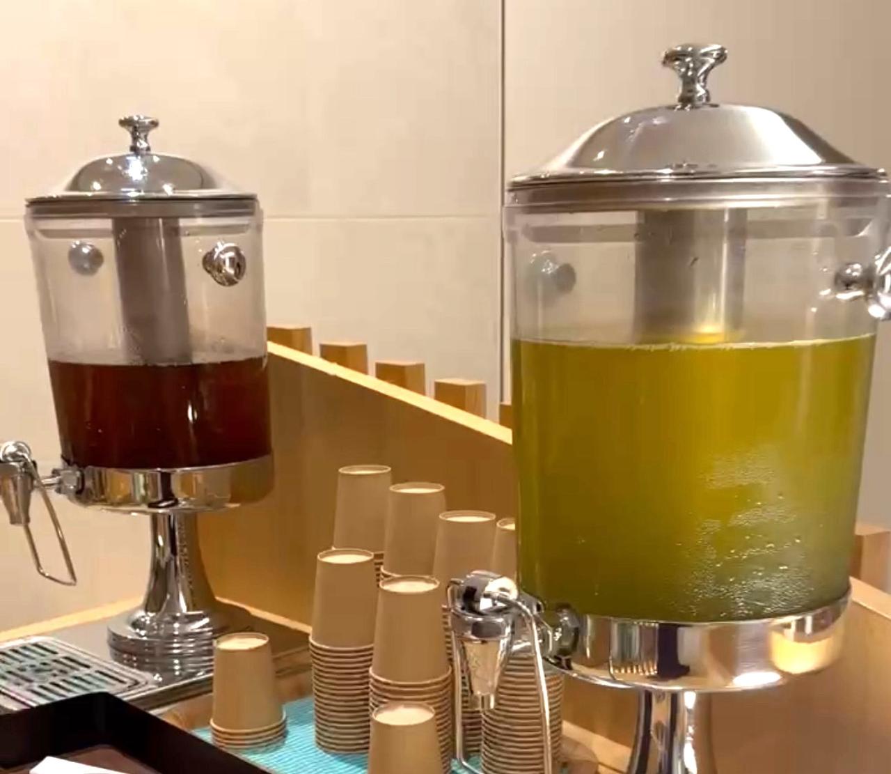 画像: 湯上がりでいただくお茶サービス