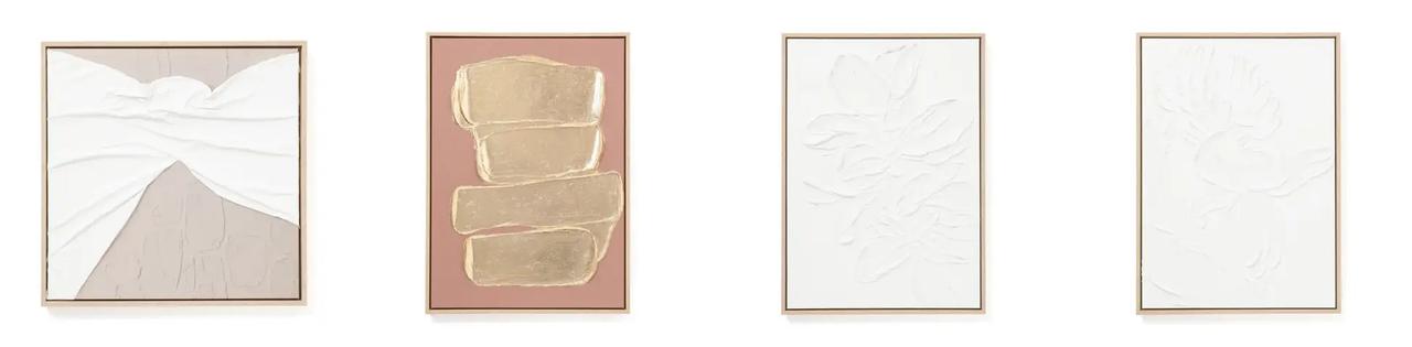 画像: 【商品名】ドレープ アートボード　【価格】7,500円 【商品名】グリッター ペイント アートボード　【価格】9,000円 【商品名】ホワイト ボタニカル アートボード　【種類】A/B【価格】各9,000円