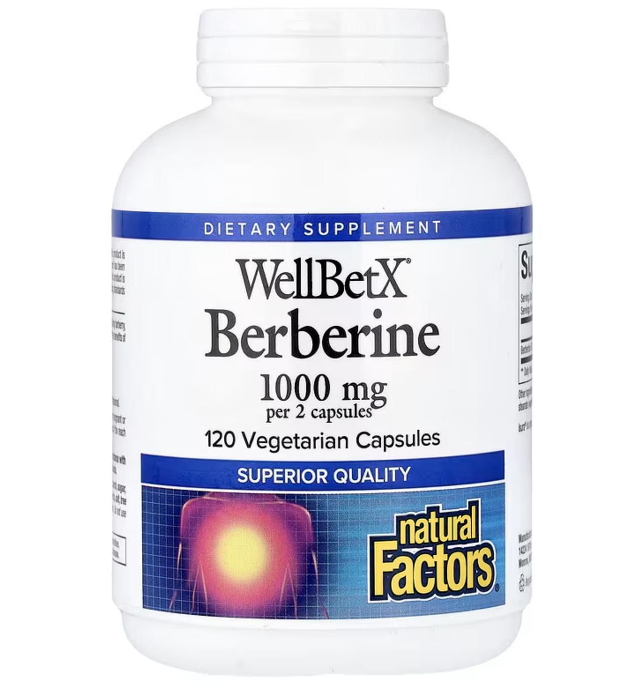 画像: Natural Factors, WellBetX®（ウェルベットX）、ベルベリン、ベジカプセル120粒 / iHerb