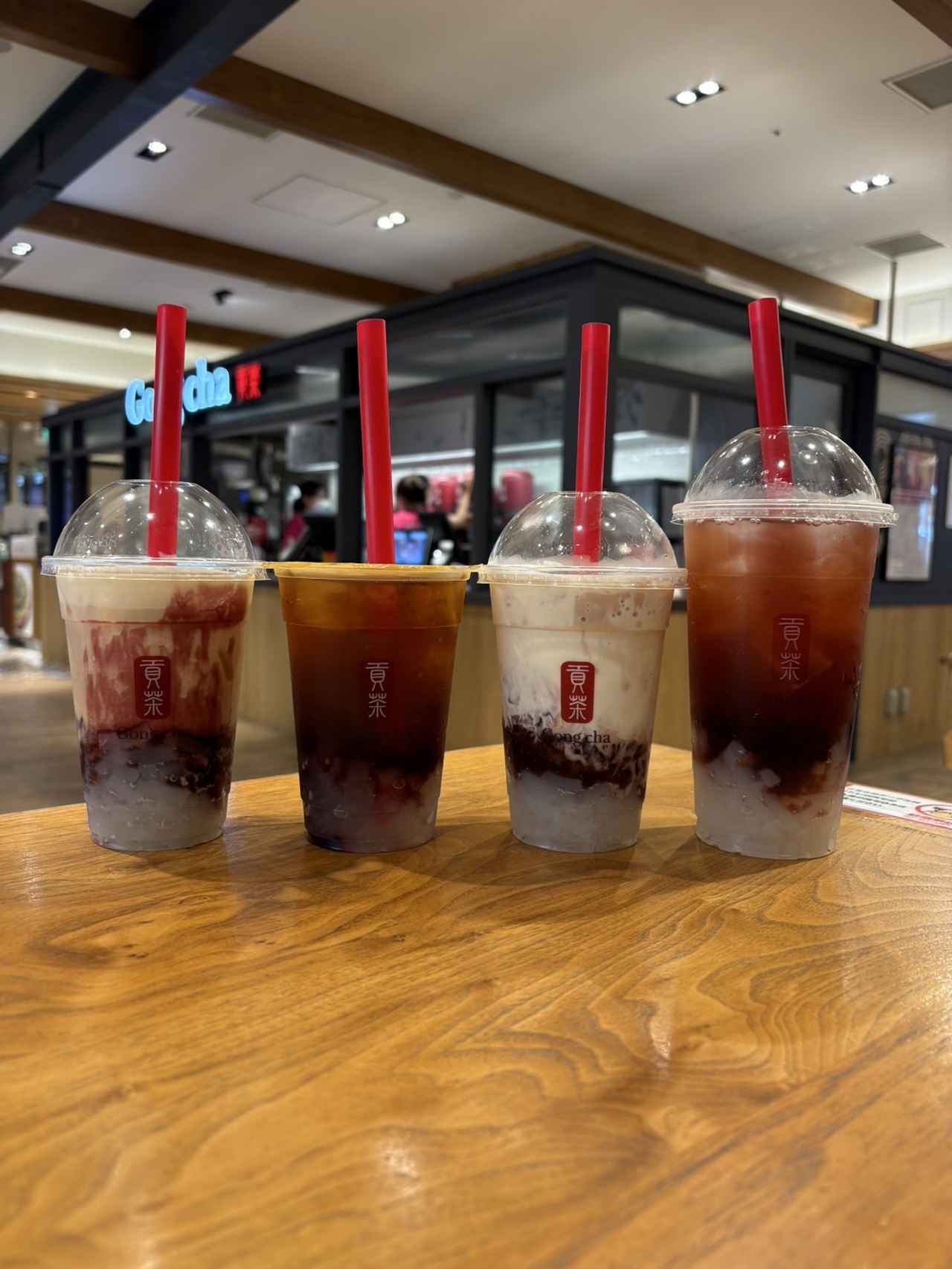 画像: （左より）ミルクティー、ティーエード、ジェラッティー、スパークリングティー