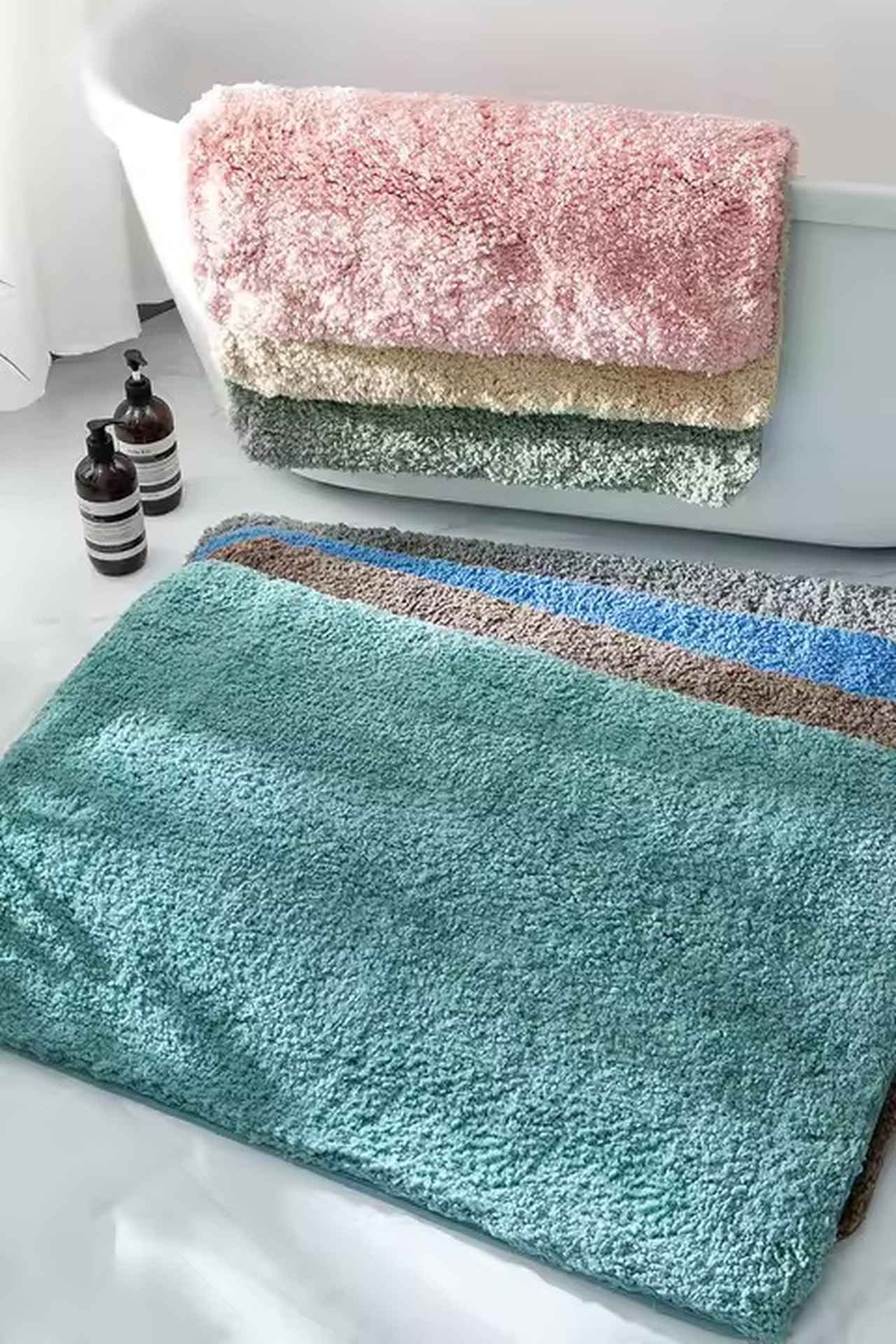 画像: 吸水性バスマット【防滑・家庭用・コンパクト】