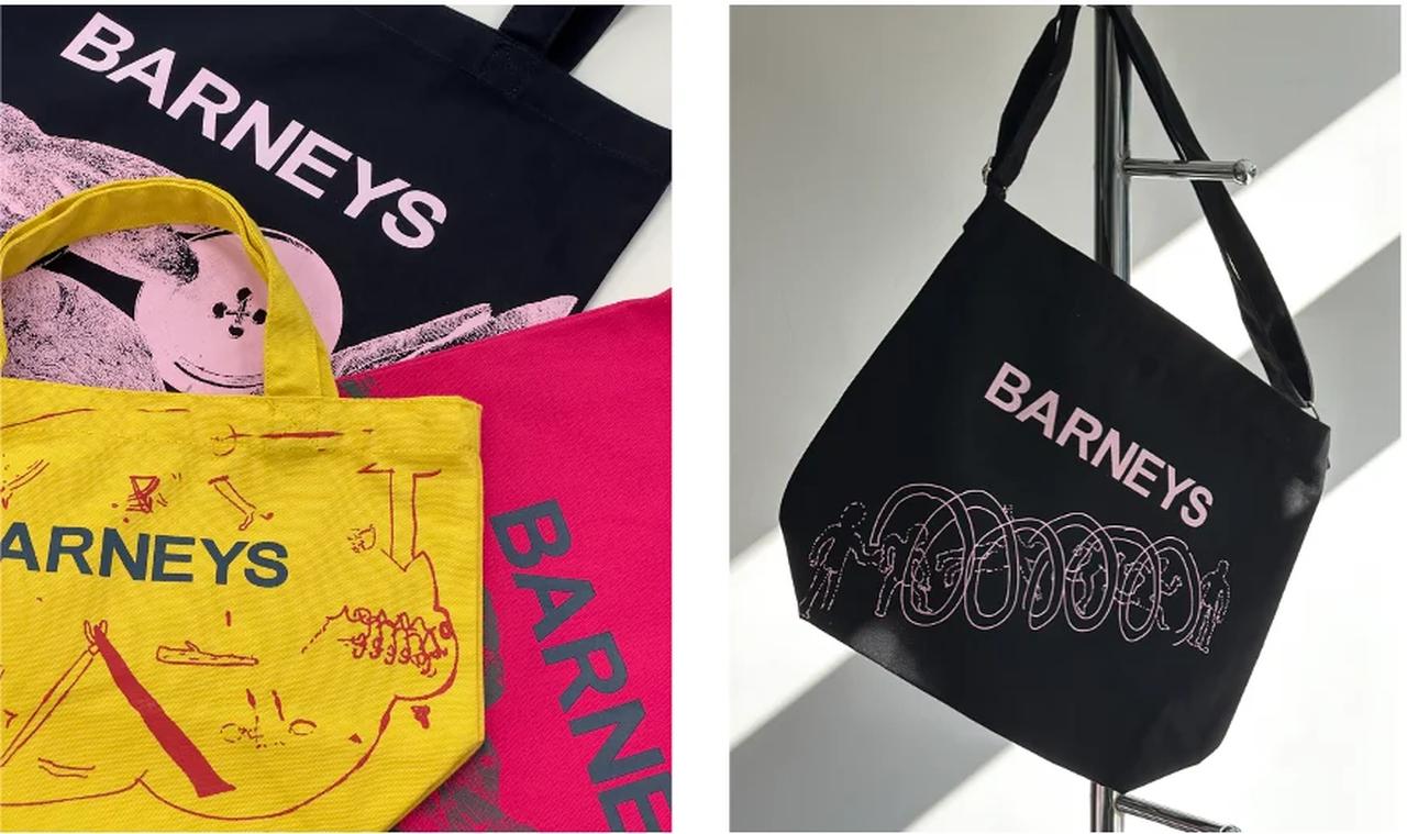 画像: ”BARNEYS”ロゴトートバッグ