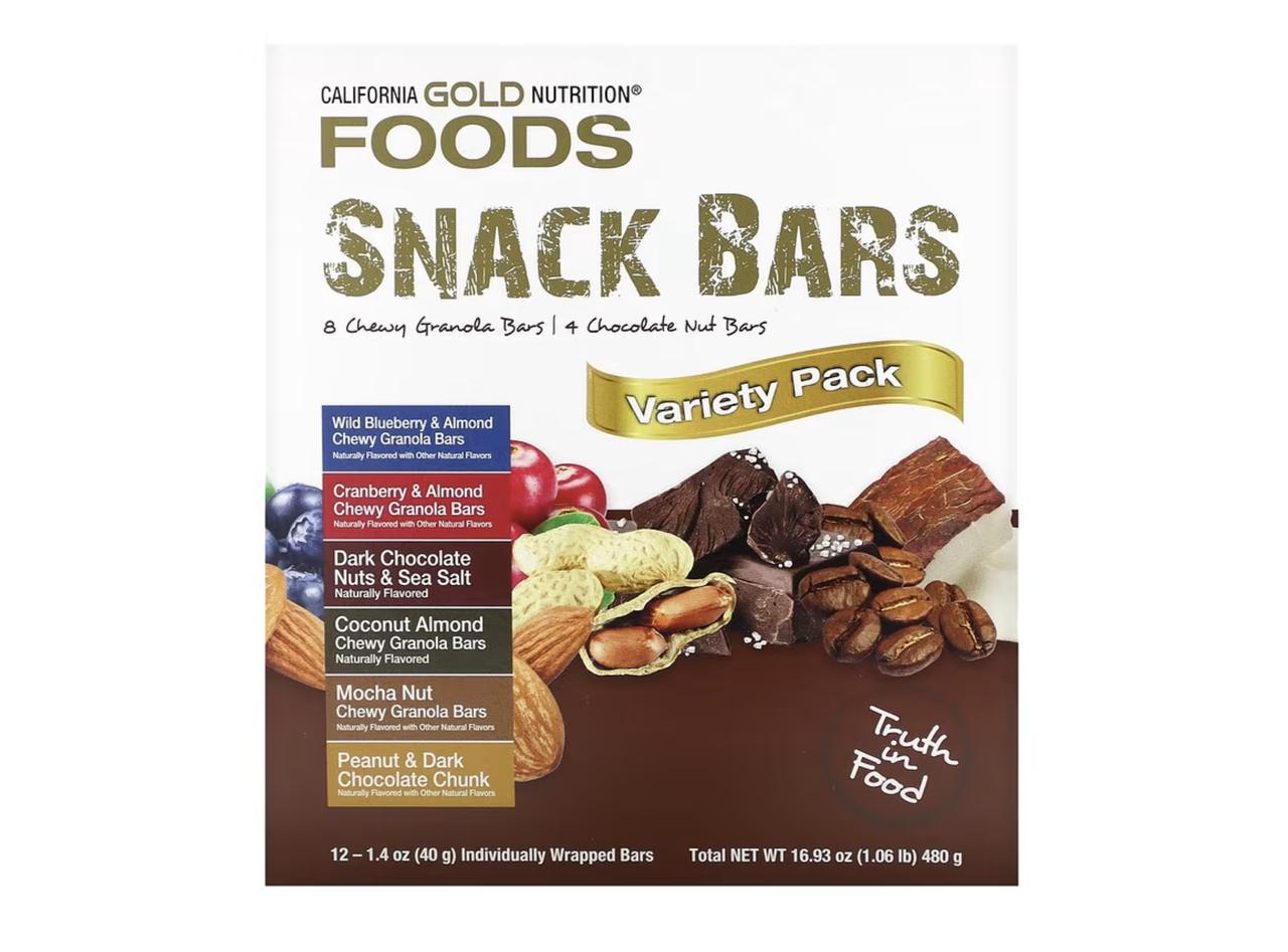 画像: California Gold Nutrition, フーズ、バラエティーパックスナックバー、12本 / iHerb