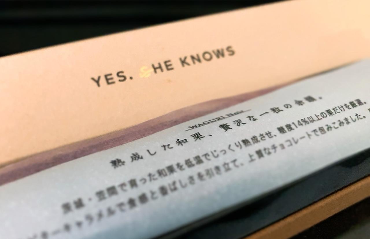 画像2: 【試食レポ】超希少!大人のためのハイブランドショコラ「YES. SHE KNOWS」から、秋の新作「WAGURI Noir(和栗ノワール)」が登場♡