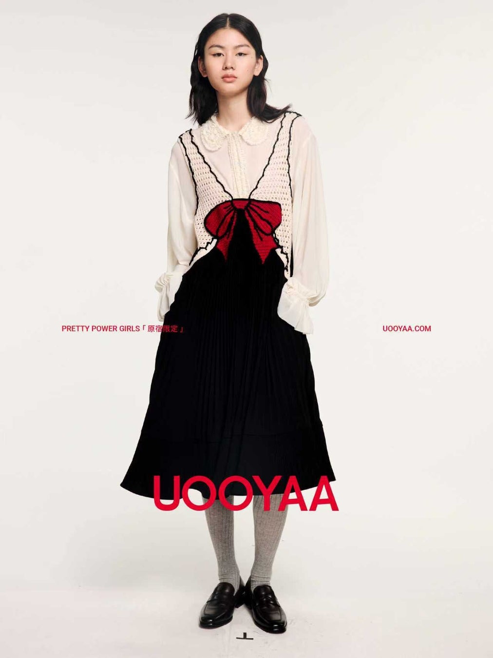 画像: クラシカルリボン×ハンドクロシェワンピース　65,000円（税込）