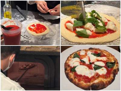 画像: オーダーを受けてから焼き上げる本格的石窯ピッツア