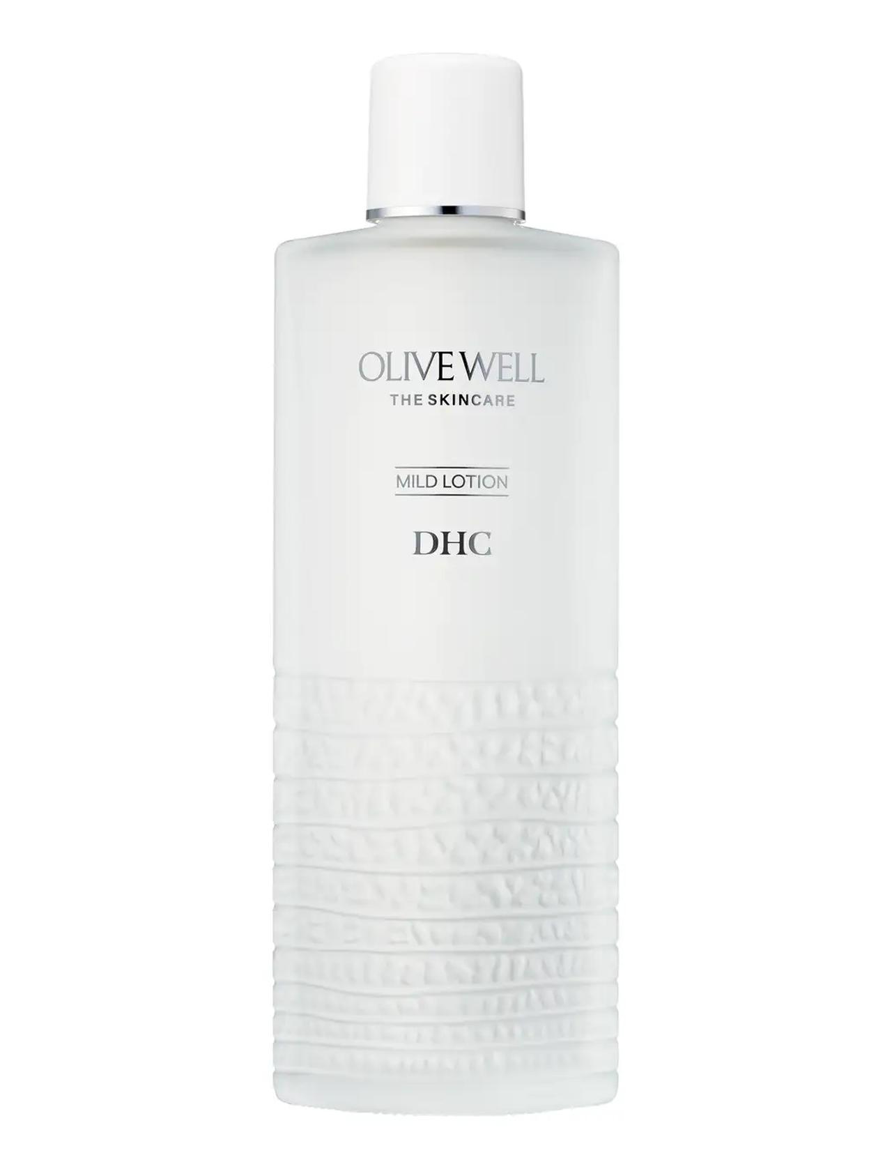 画像: 商品名：DHC 薬用 マイルド ローション [販売名：DHC 薬用 マイルド ローション a] 商品特長： ＜オリーブ発酵液※1配合＞ みずみずしいうるおいで満たし、明るく澄んだ肌に整えるしっとりタイプの化粧水。 販売価格/容量：3,663円(税込)/180ｍL