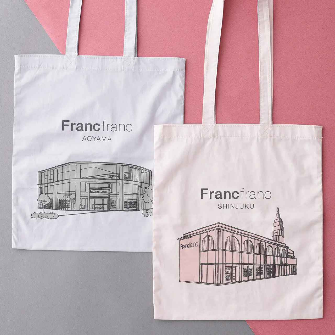 画像: 先着ノベルティ 各店舗のリニューアルオープンを記念して、税込3,000円以上をご購入のお客様に店舗の外観をデザインしたオリジナルートバッグをプレゼント