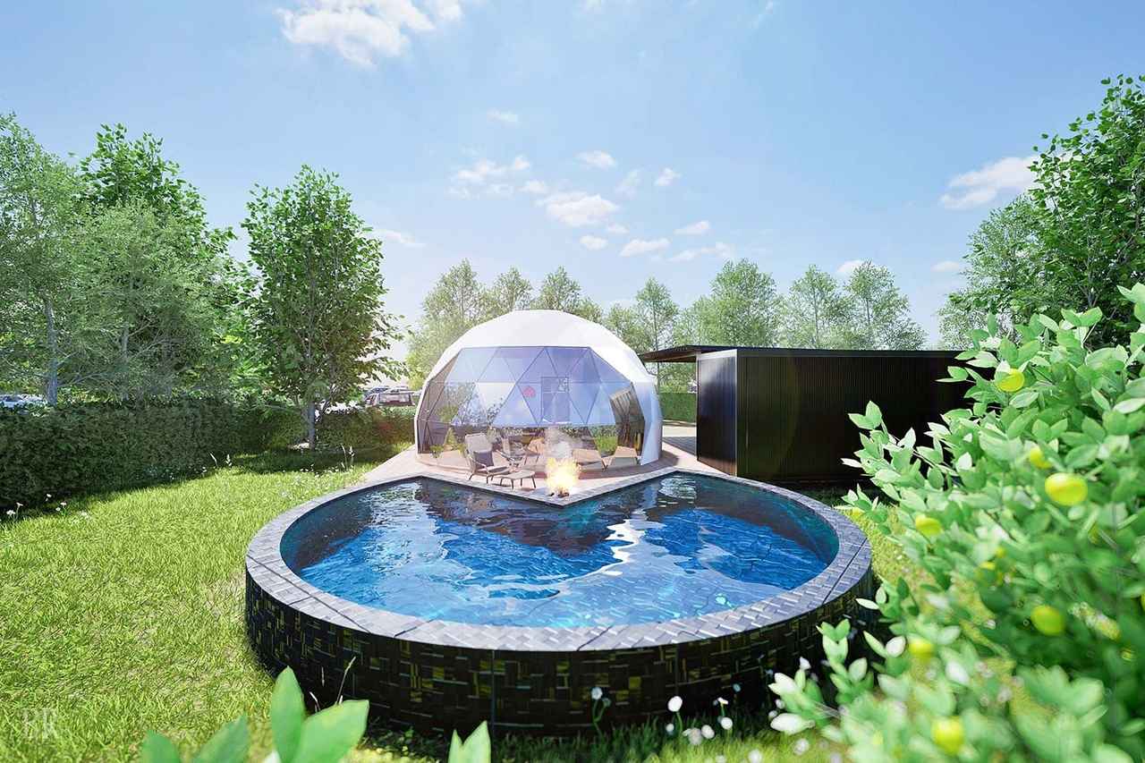 画像: ラグジュアリードーム-プール付き/直径7m