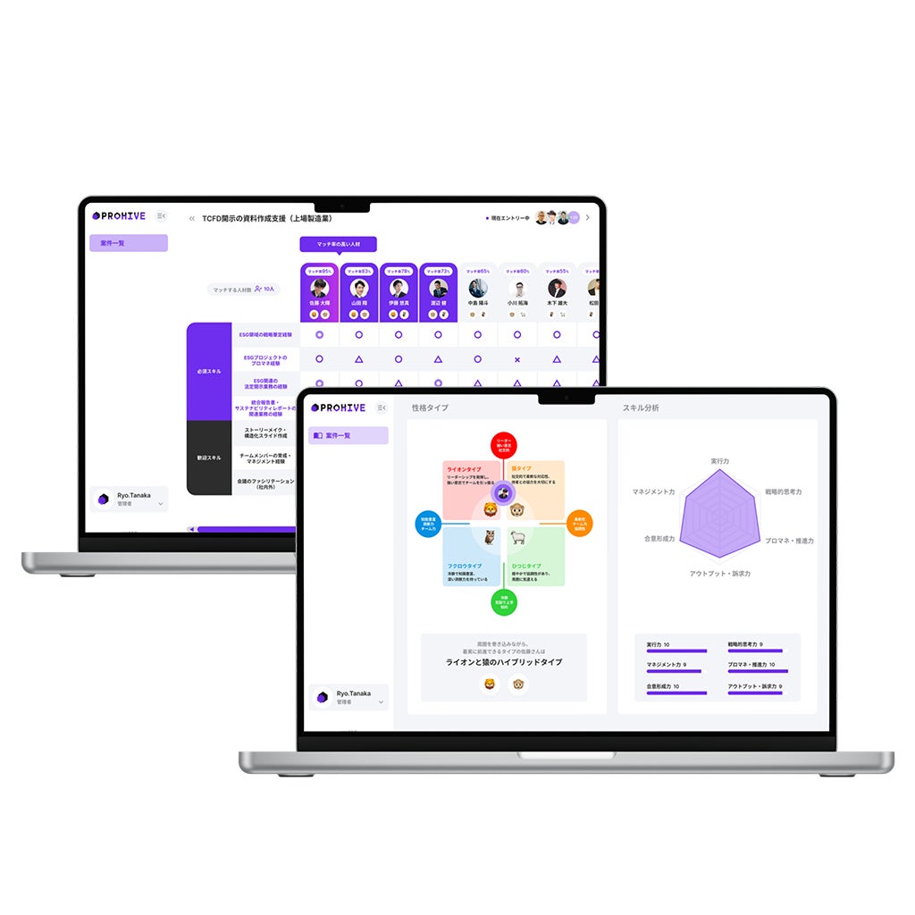画像: 「マッチ率スコア」で最適な人材を可視化
