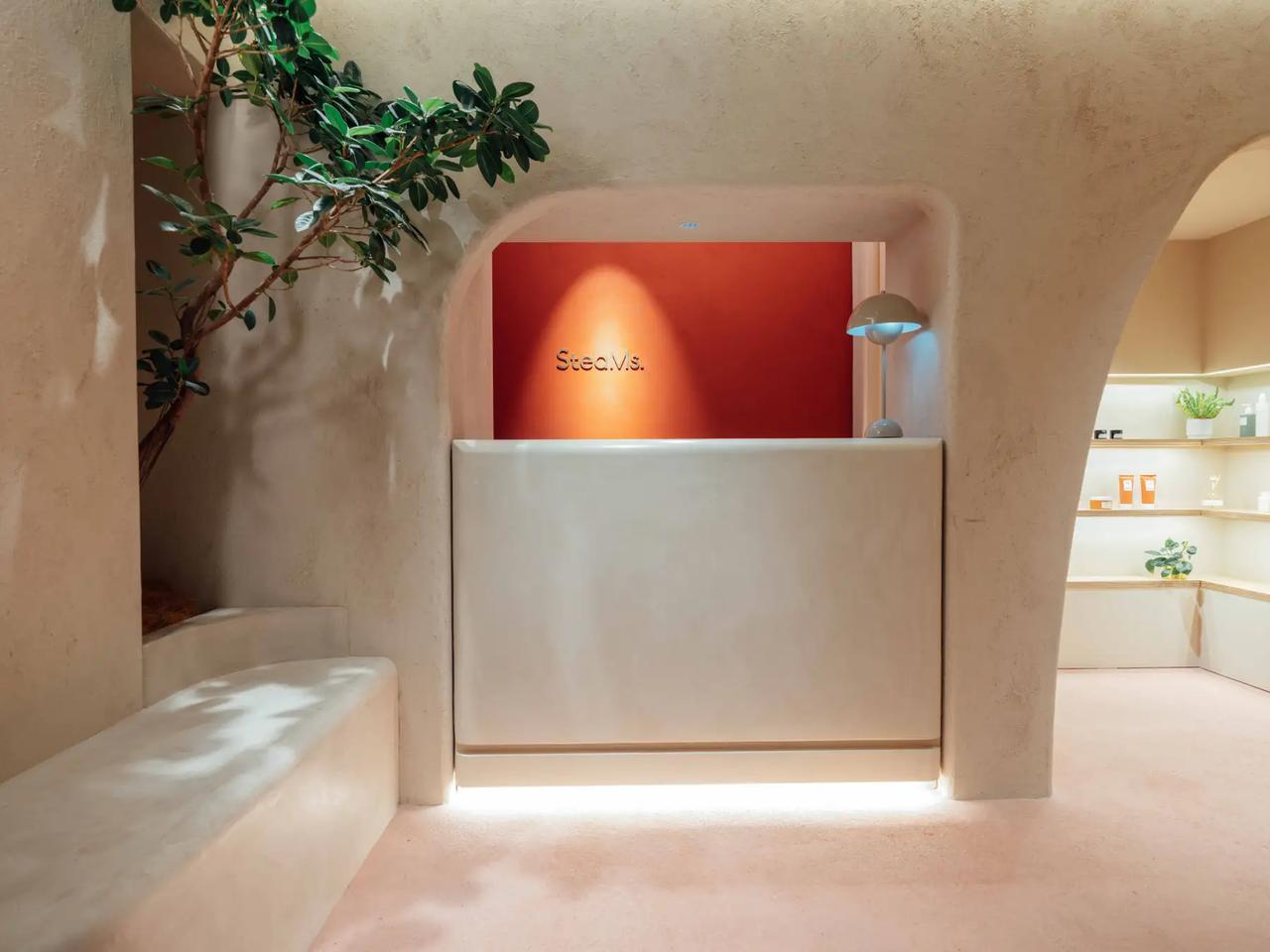 画像: 非日常を感じるレセプションエリア