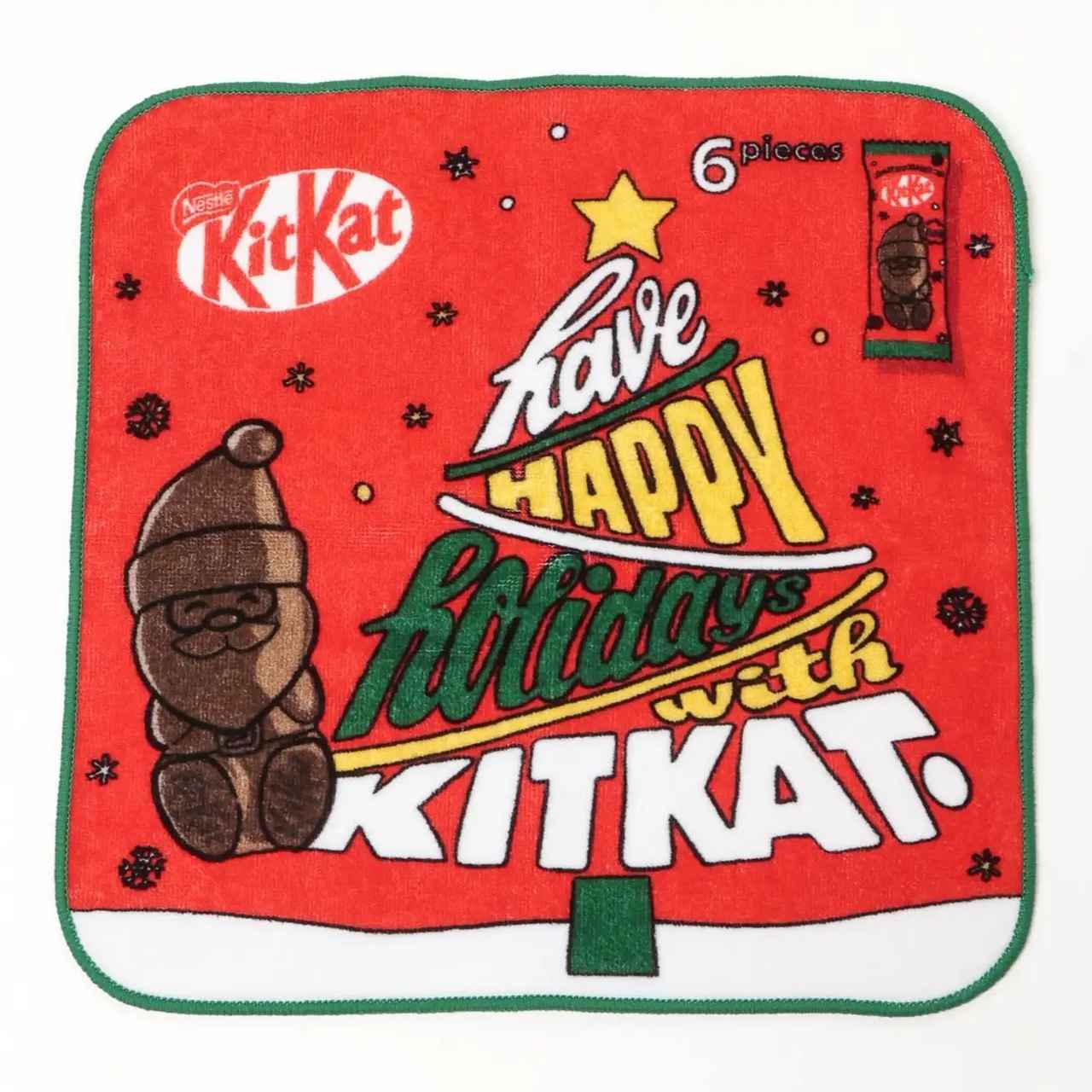 画像1: 商品名:キットカット ホリデイサンタ タオルハンカチ 価格:880円(税込)