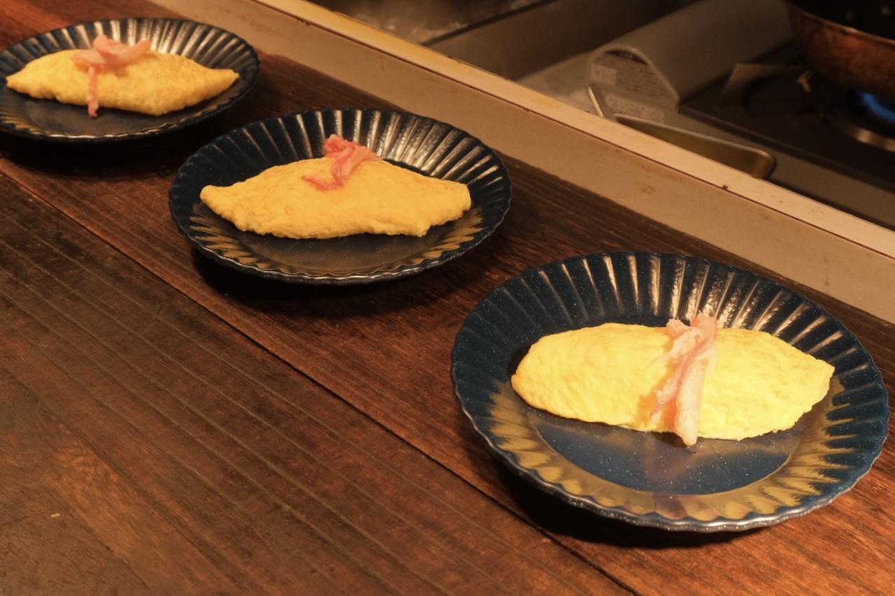 画像: カニかま入りオムレツ ノドグロ出汁の和風ソース