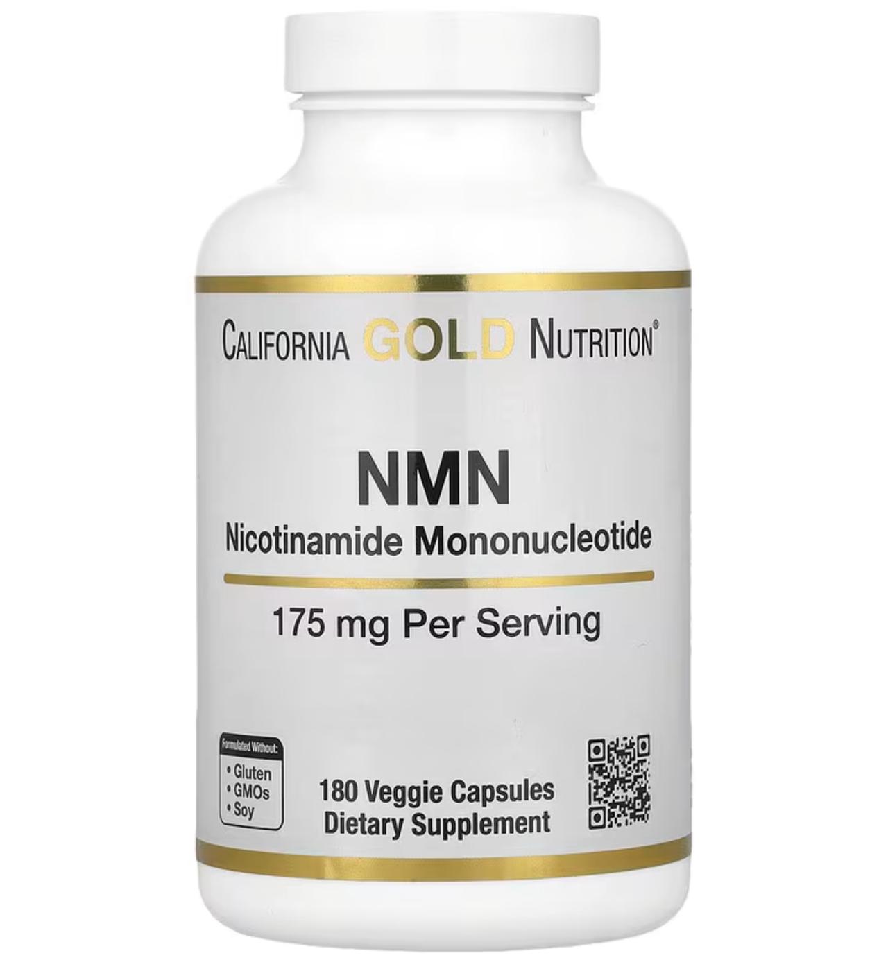 画像: California Gold Nutrition, NMN(ニコチンアミドモノヌクレオチド)、175mg、ベジカプセル 180 粒 / iHerb