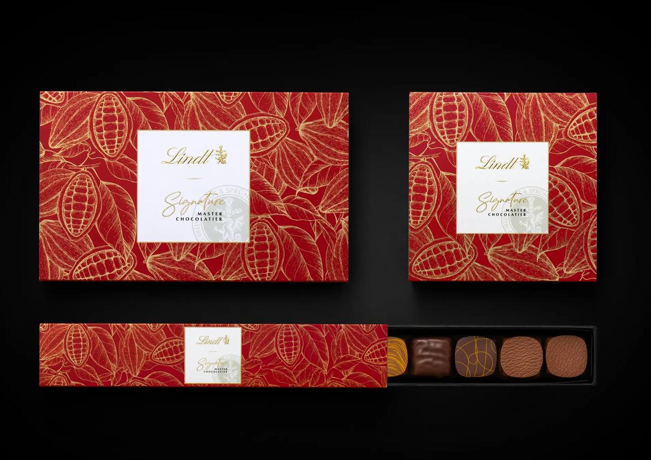 画像: リンツ シグネチャープラリネ 価格：8個入　3,900円（税込） 16個入　7,400円（税込） 28個入　11,800円（税込） 販売期間：2025年11月27日（木）〜2026年2月15日（日）　※なくなり次第終了 展開店舗：全国のリンツ ショコラ ブティック（25店舗限定）　※2026年1月より、一部ポップアップショップにて販売