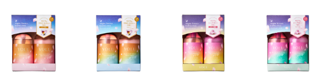 画像: ■ヨル　トリーツ　スプリング　カームナイトリペアヘアケアセット ■ヨル　トリーツ　スプリング　リラックスナイトリペアヘアケアセット シャンプー：440mL・トリートメント：440g 各3,080円（税込） ■ヨル　トリーツ　スプリング　ディープナイトリペアヘアケアセット ■ヨル　トリーツ　スプリング　メロウナイトリペアヘアケアセット シャンプー：400mL・トリートメント：400g 各3,300円（税込）