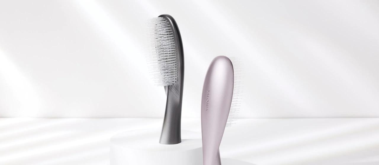 画像: サロニア　スムースシャインマルチケアブラシ カラー：　グレー・ピンク 税込価格：　4,950円