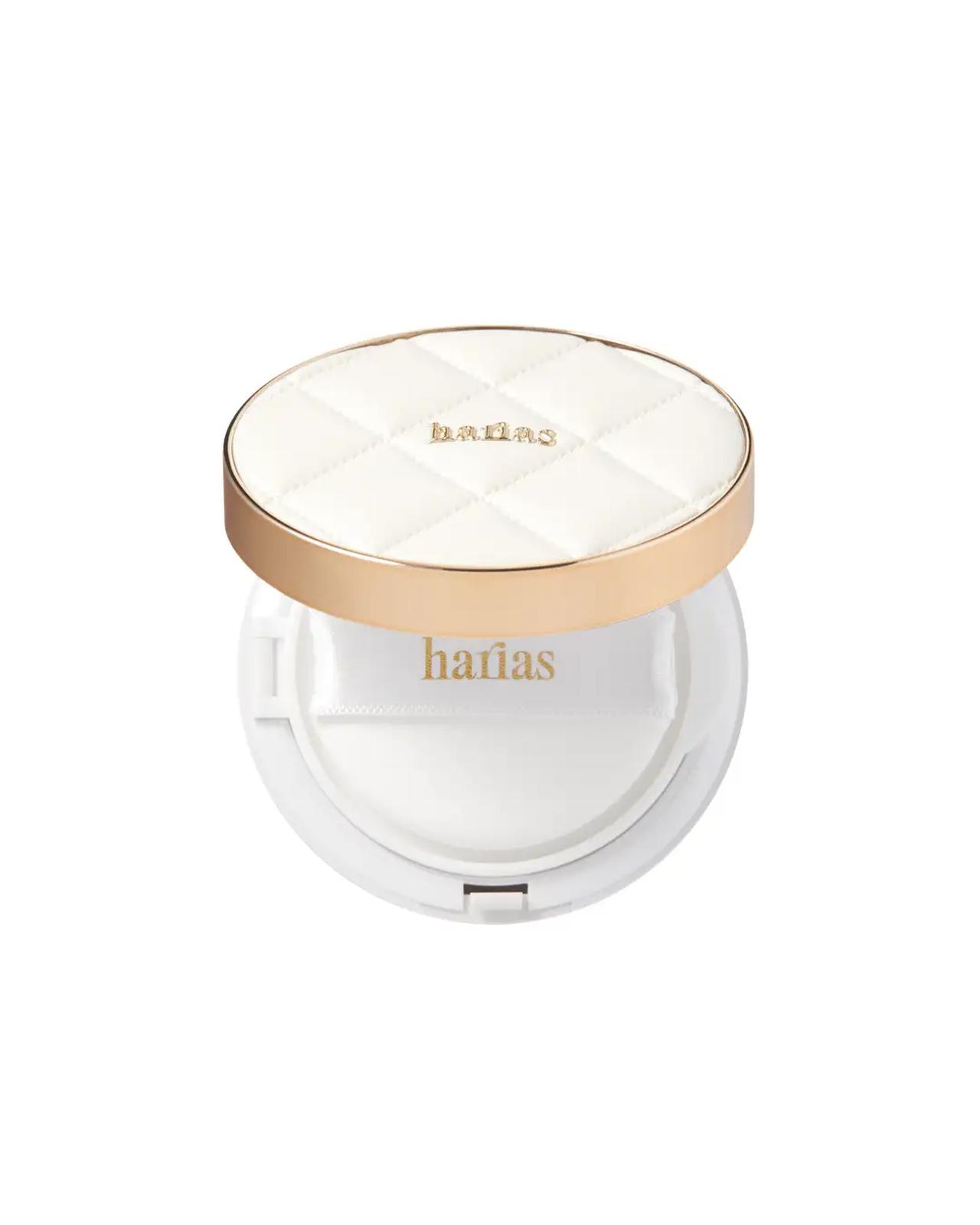 画像: カラー　 : ３色（ベージュ、オークル、ニュートラル） 内容量　 ：15g ※限定パッケージは「HARIAS薬用クッションファンデーション」とは仕様が異なります。