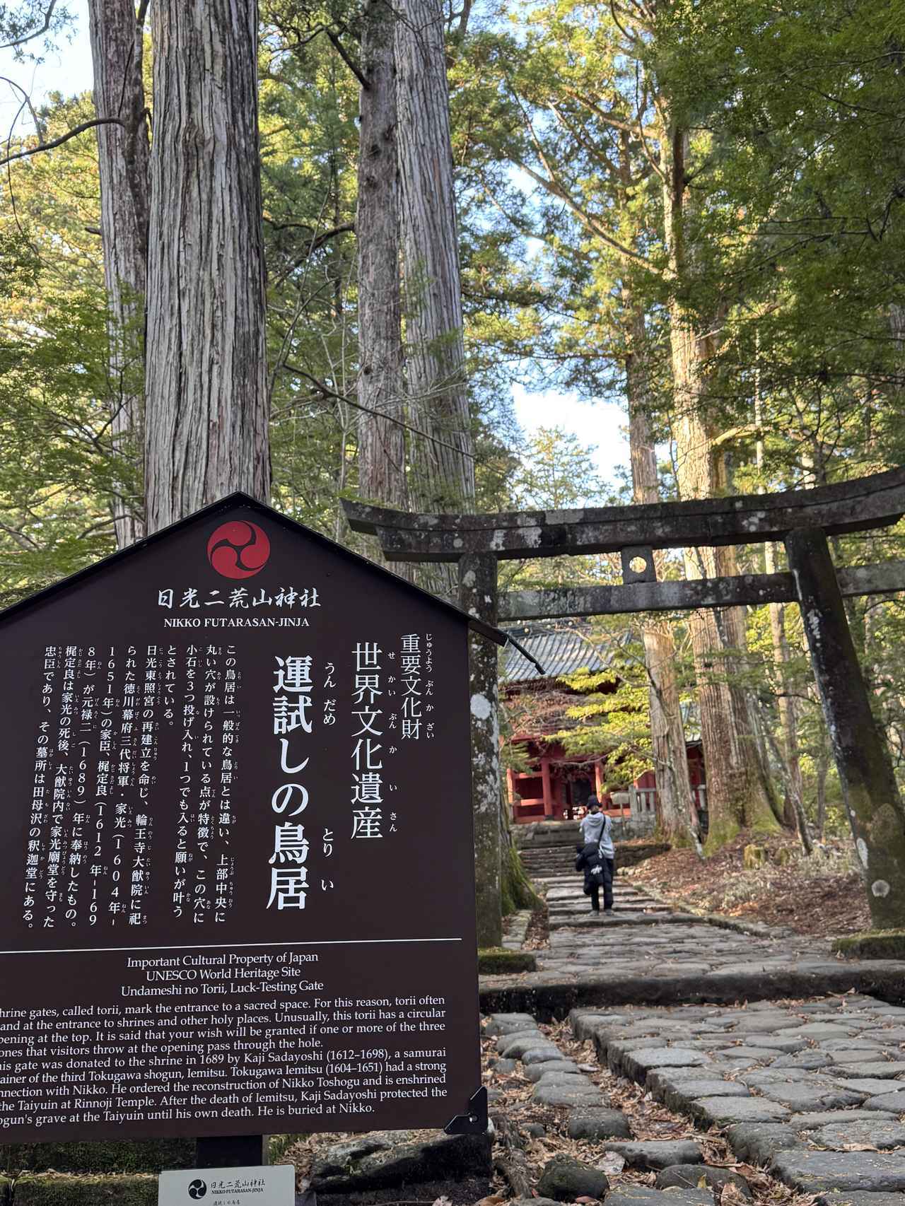 画像: 鳥居の穴にボールを3回投げて通れば願いが叶うとされています。