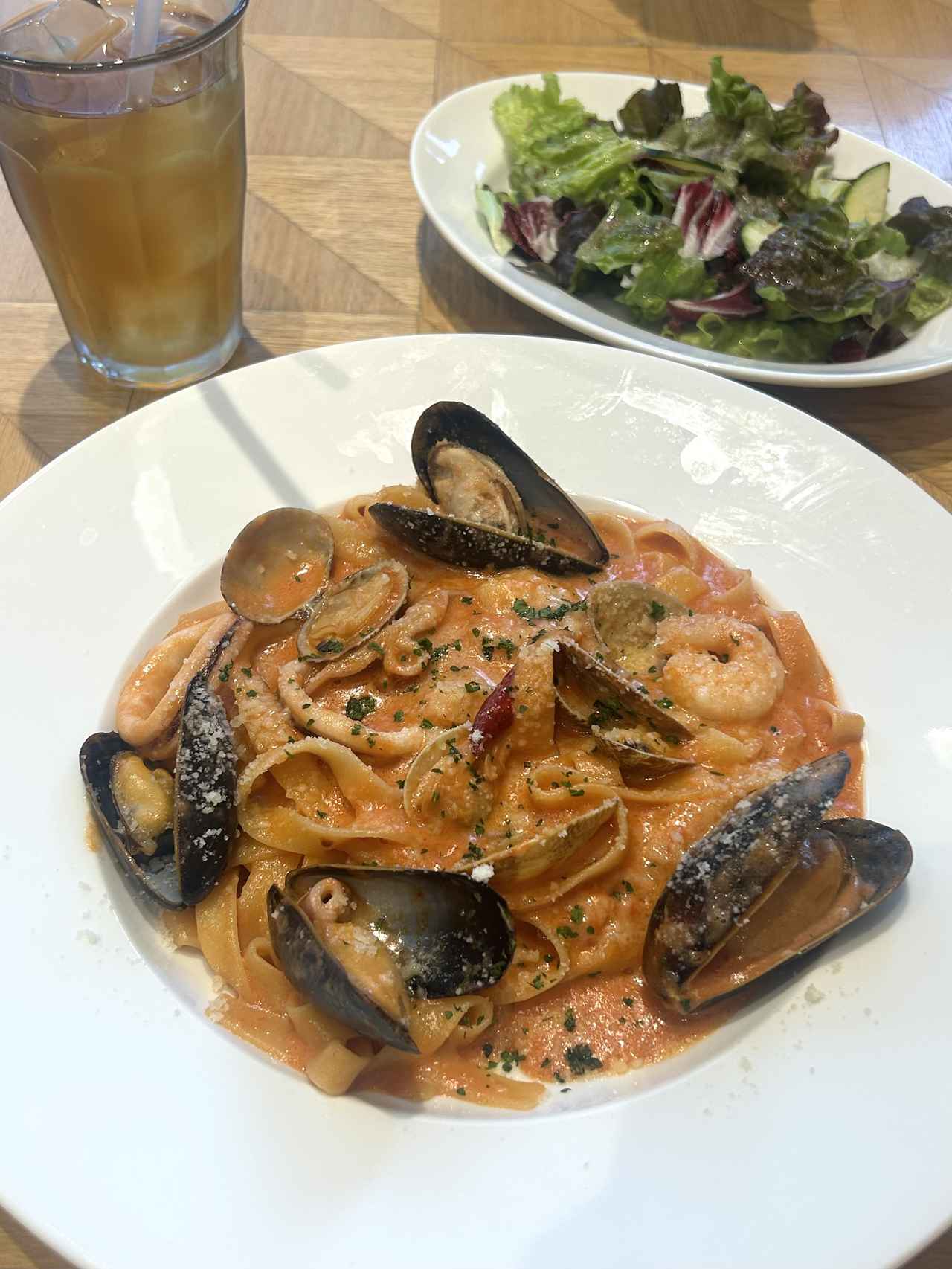 画像6: ⚫︎サブリナ　パスタ&クラムチャウダー 魚介のトマトクリーム ペスカトーレ フェットチーネ／1,980円