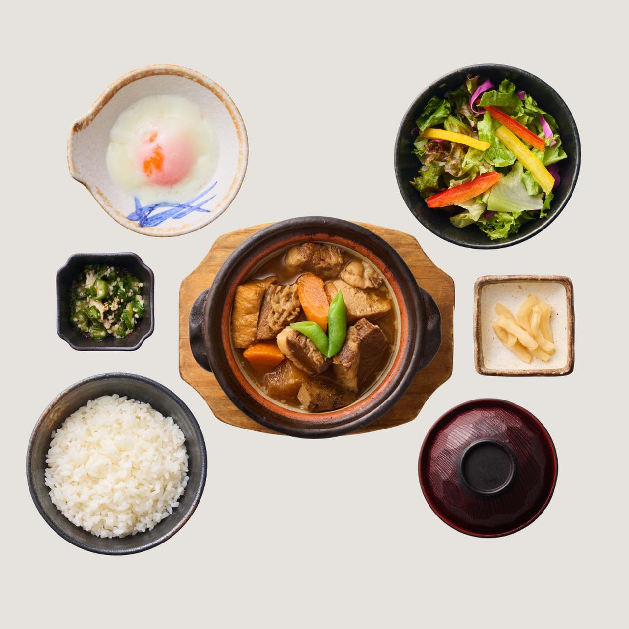 画像: ⚫︎宮崎料理　万作 牛肉と根菜のアツアツ土鍋煮込み定食／2,100円