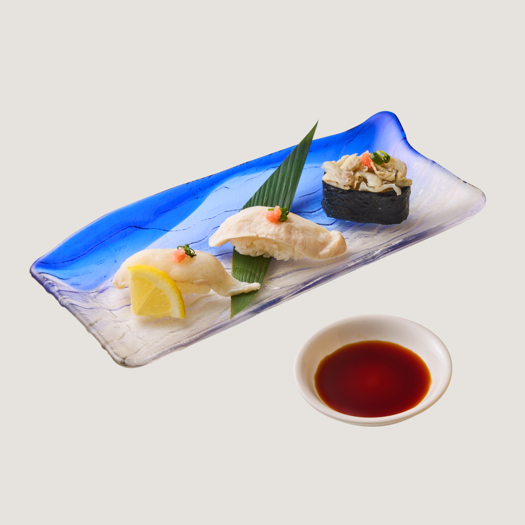 画像: ⚫︎まぐろ問屋三浦三崎港　恵み 冬の贅沢ふぐ尽くし3種盛り／1,298円