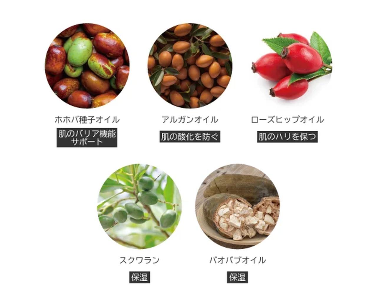 画像: 美容・保湿に寄与する天然油脂が肌を守る 洗い流したあとも植物由来の天然オイルが肌表面にとどまり、肌本来のはたらきを支え肌を守ります。