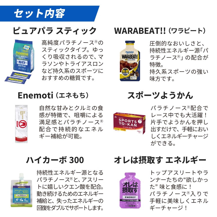 画像3: 「パラチノースで完走補給食セット」 神野大地さんセレクト