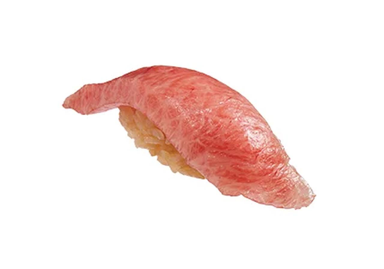 画像: 天然本まぐろカマとろ 本まぐろの希少部位である“カマとろ”は、大とろよりもサシが多く入り込み、天然本まぐろならではの別格な脂の甘みを味わうことができます。 ■価　格：400円（税込）～ ■販売期間：2026年1月13日（火）～1月31日（土） 販売予定総数38,000食 ※但し販売予定総数が完売次第終了。 ※期間終了後も販売予定総数に達するまで販売を継続することがあります。 ※店内ご飲食限定