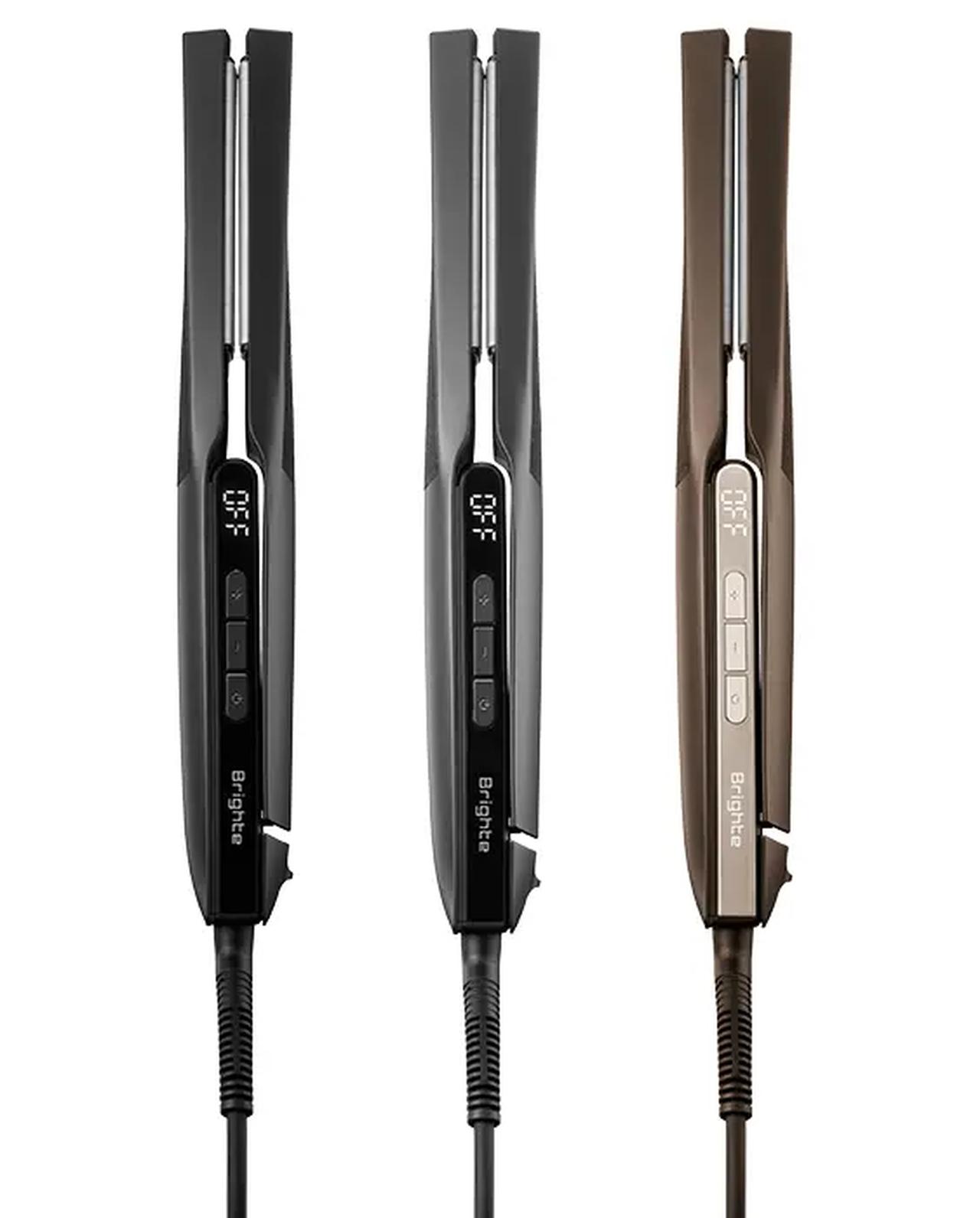 画像: 「3D SILK STRAIGHT IRON」 カラー：ブラック、グレー、ブラウン 価　格：19,800円（税込） 販売先：家電量販店、ECモール（楽天市場、その他順次）、公式ブランドサイト 商品詳細URL：https://brighte.jp/shop/products/BRT-3D138BK