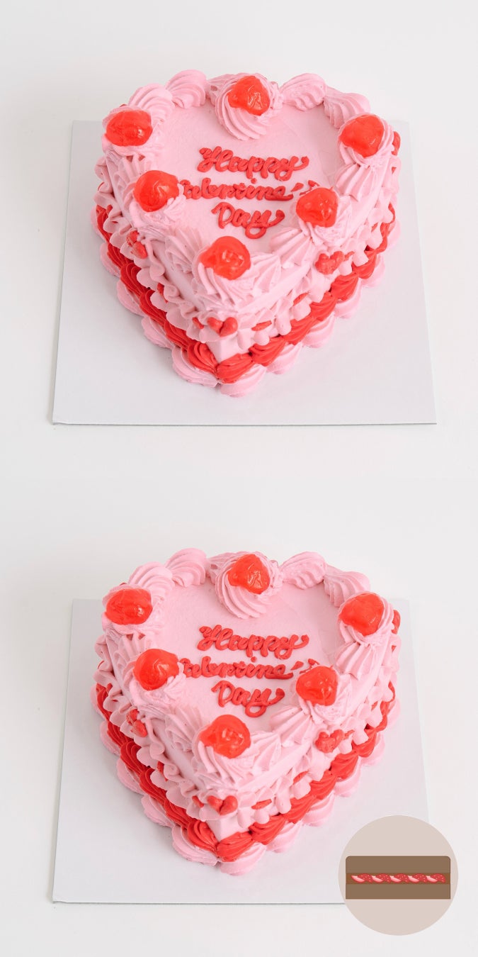 画像3: 甘くてレトロな世界観にきゅん。バレンタイン限定「アメリカンヴィンテージ」ケーキ登場