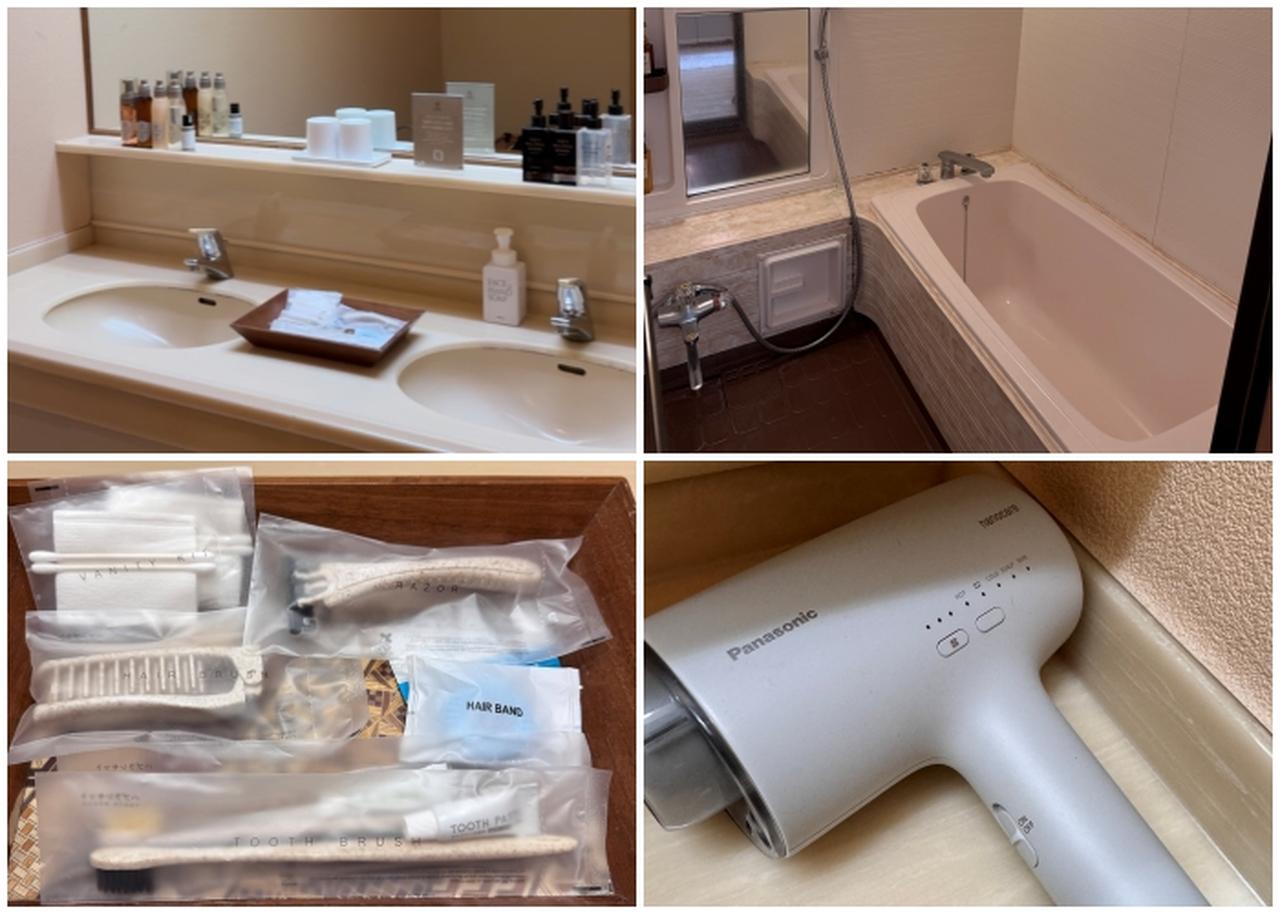 画像: ダブルボウル、広いお風呂、充実のアメニティ