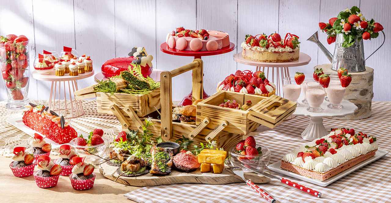 画像: ミートアフタヌーンティーwithストロベリースイーツビュッフェ