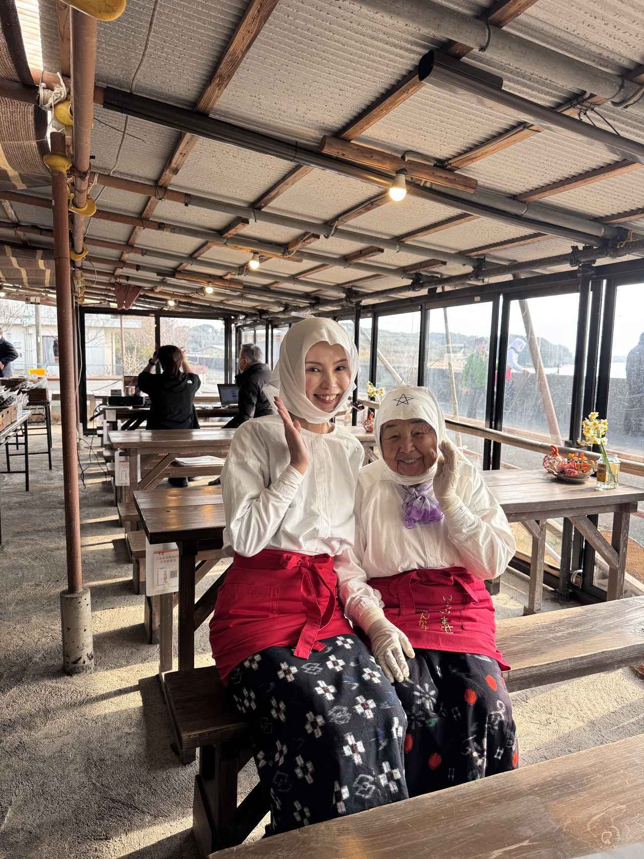 画像: 創業者のれいこさん。94歳。80歳まで現役海女でした。