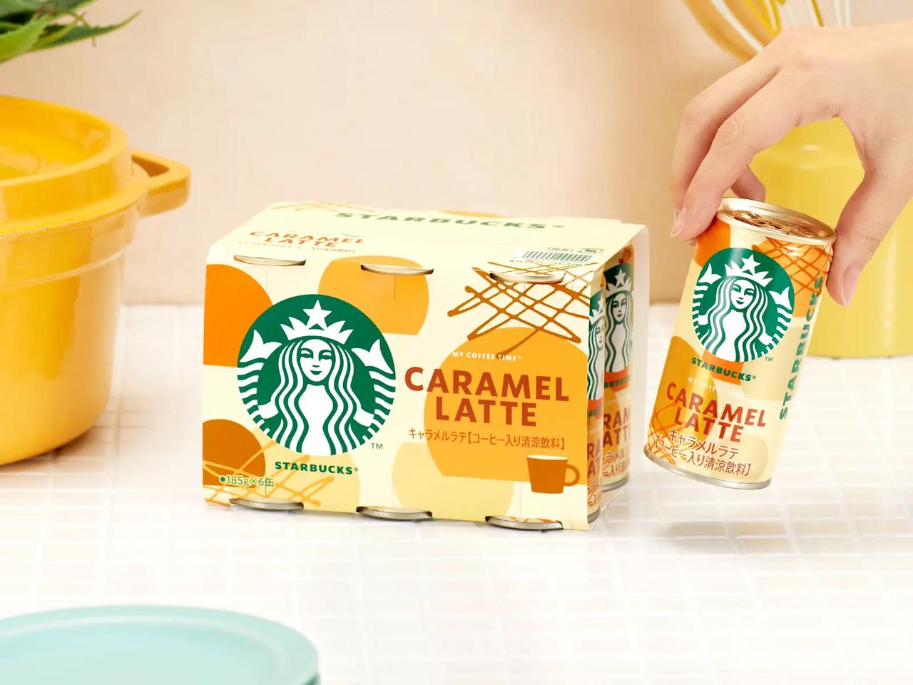 画像: スターバックス® MY COFFEE TIME™ キャラメルラテ 185g缶 155円