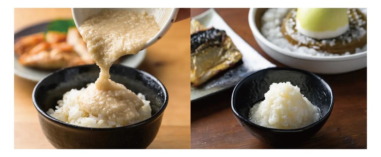 画像: 商品名：フリーズドライ国産長芋とろろ 内容量：個食 6.8g、3食 20.4g（6.8g×3食） 標準小売価格：個食 170円（税抜）、3食 500円（税抜）  商品名：フリーズドライ大根おろし 内容量：個食 4.9g、3食 14.7g（4.9g×3食） 標準小売価格：個食 120円（税抜）、3食 350円（税抜）