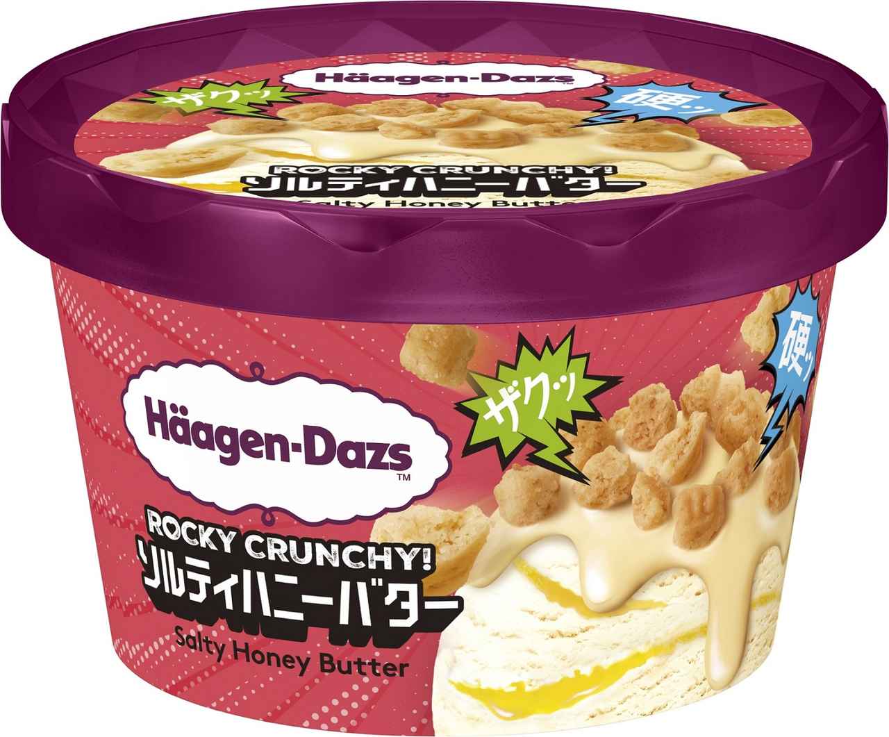 画像3: 【試食レポ】食べ始めたら夢中な、驚きの”ザク硬”食感！ハーゲンダッツ ミニカップ ROCKY CRUNCHY!『ストロベリーブラックココア』、『ソルティハニーバター』発売中♪