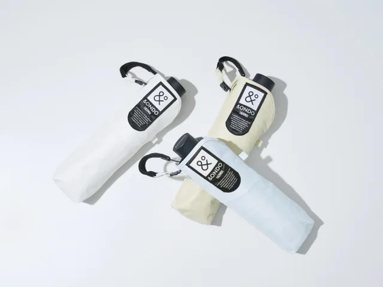 画像: 『COOL遮熱 日傘（SG-C601F）』 色 　　：WH（ホワイト）、LBE（ライトベージュ）、LB（ライトブルー） サイズ ：全長（収納時）：24.5㎝ / 全長（使用時）：56.5㎝ / 直径：97㎝ 重量 　：約260g 特長 　：・遮熱率 60％以上 / 遮光率 100％ / UVカット率 100％（UPF50+）/ 近赤外線カット率 99.9％以上 ・機能性ラミネートフィルムを重ねた2層構造の生地を使用