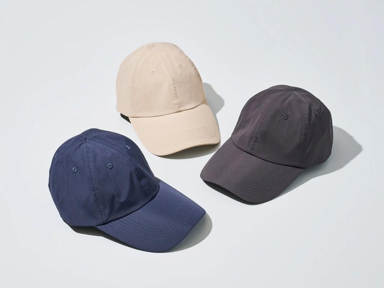 画像: 『COOL遮熱 キャップ（SG-C604F）』 色　　 ：NVY（ネイビー）、LBE（ライトベージュ）、CHL（チャコール） サイズ ：57.0-59.0㎝（頭囲） 素材 　：ナイロン（表地）/ ポリエステル（裏地） 特長 　： ・遮熱率 45％以上 / 遮光率 100％ /UVカット率 100％（UPF 50+）/ 近赤外線カット率 99.9％以上 ・軽量（約82g）/ コンパクト / ウォッシャブル ・長めのツバが直射日光を抑える ・背面のバックルで形を崩さず持ち運べる