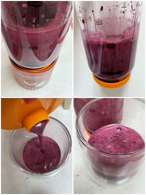 画像: 冷凍葡萄をジュースにしてみました。待つこと30秒でとってもおいしい葡萄ジュースの完成です！