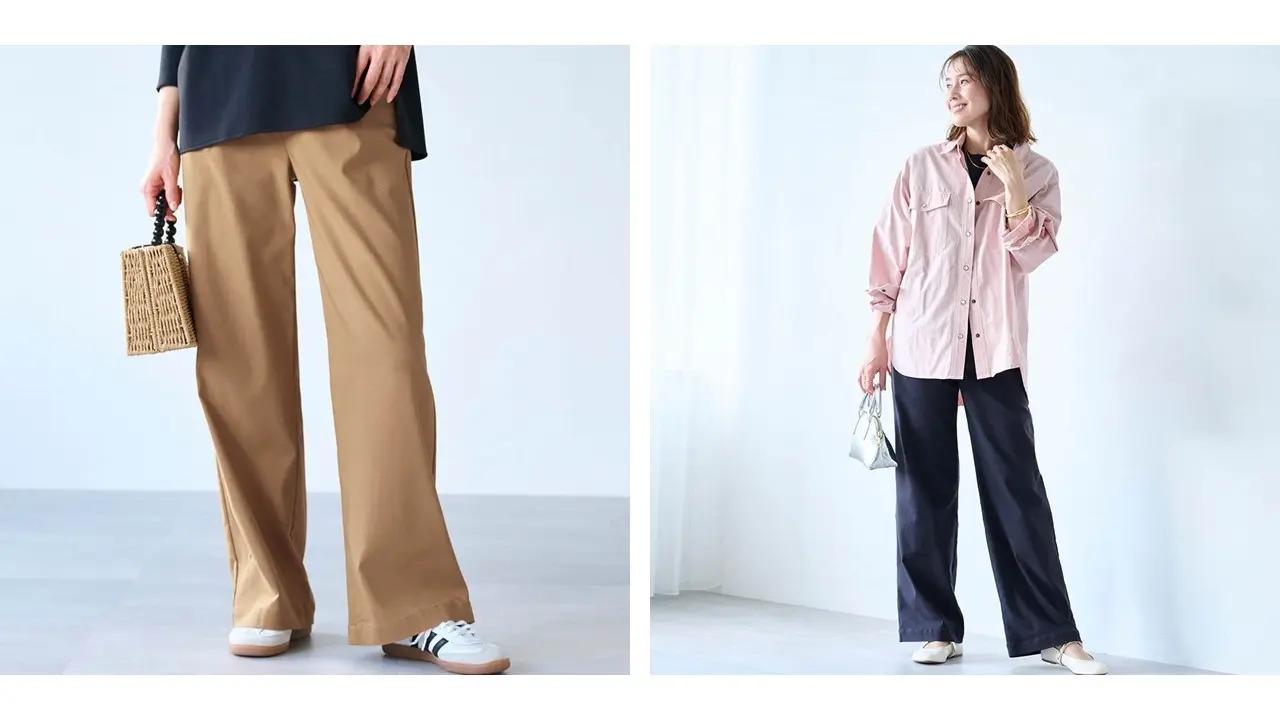 画像: トレンド感があり、脚のラインを隠せるワイドシルエット／自分にピッタリが見つかる豊富な展開 座(THE)ワイドパンツ 価格／3,990～ 4,490円（税込) カラー／8色 サイズ／8サイズ（S～6L）×股下2サイズ（66、70cm） www.bellemaison.jp