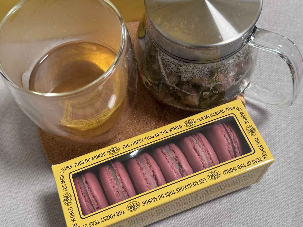 画像: ＜Sakura! Sakura! Tea & Vanilla Macaron＞