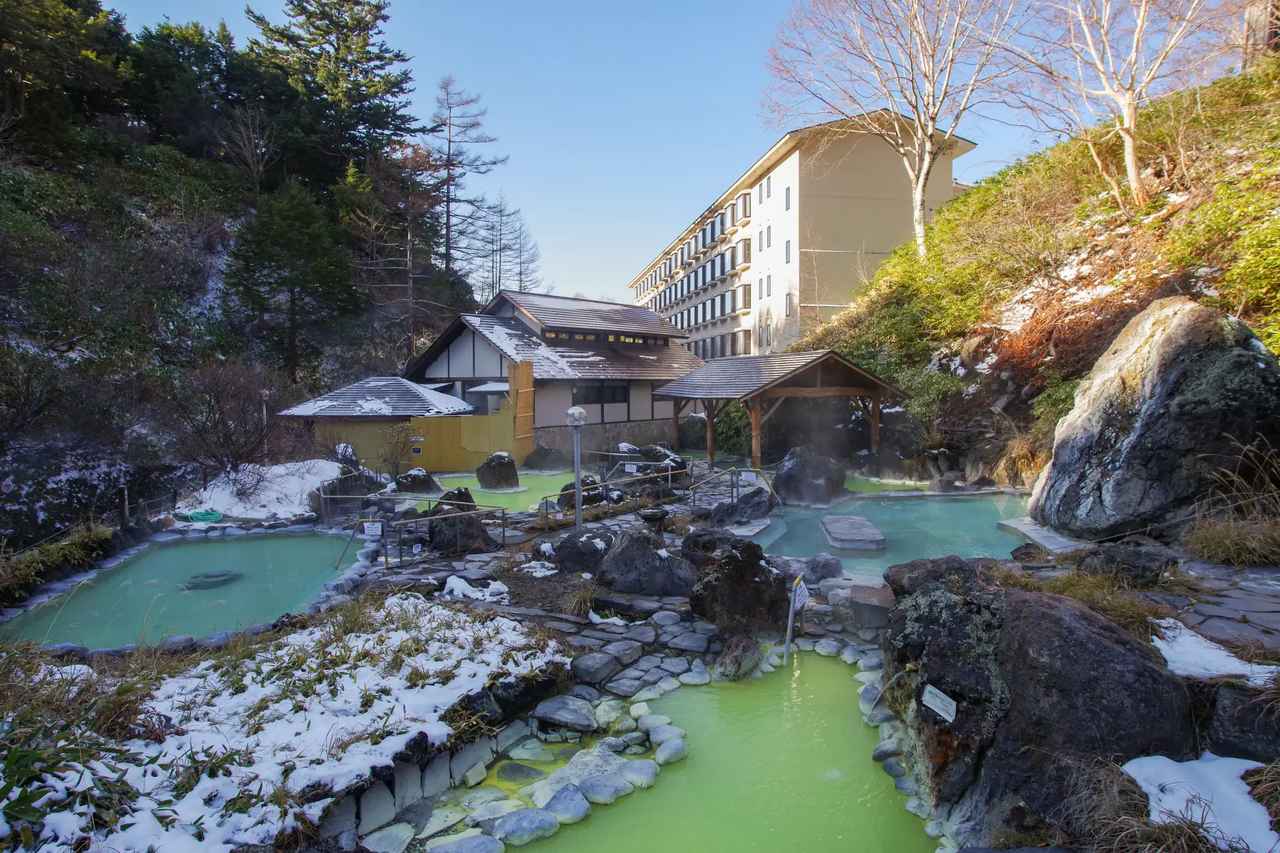 画像: 残雪の石庭露天風呂：イメージ