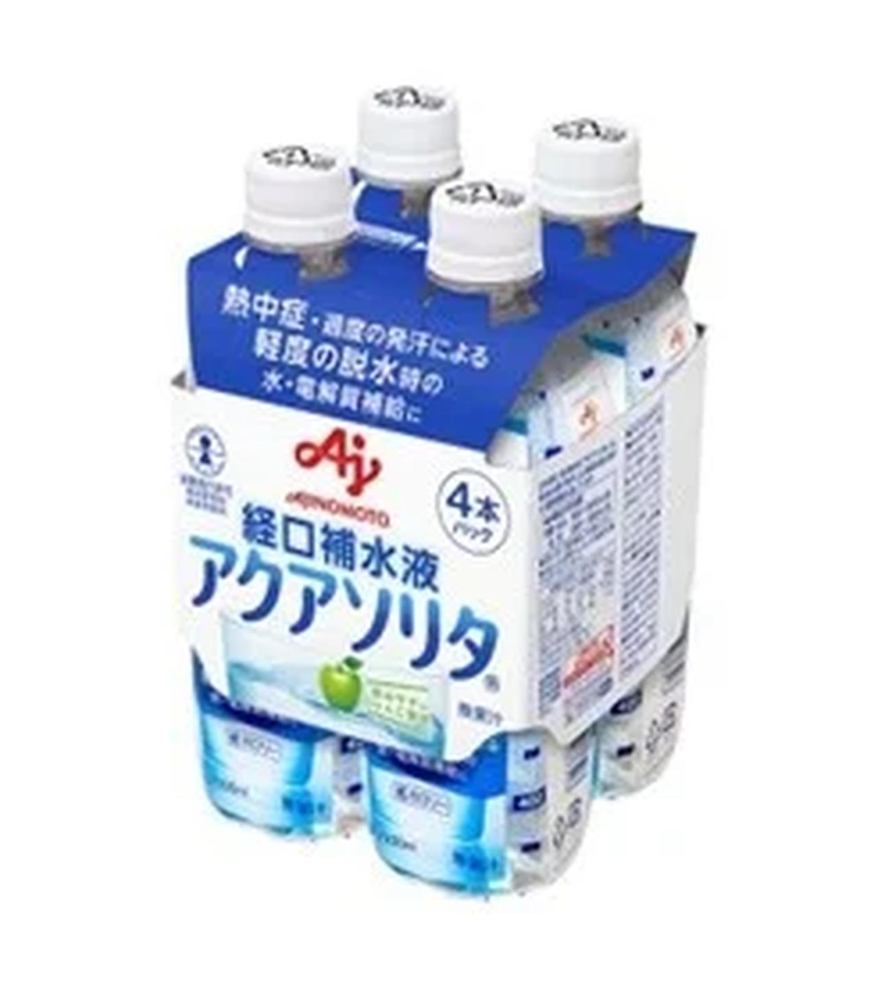 画像: 「アクアソリタ®」 500ml 4本:2L(500ml×4) 熱中症・過度の発汗による軽度の脱水時の水・電解質補給に適した経口補水液を、買い置きに便利な4本パックにしました。 飲みやすいので、ストレスなく水分補給できます。