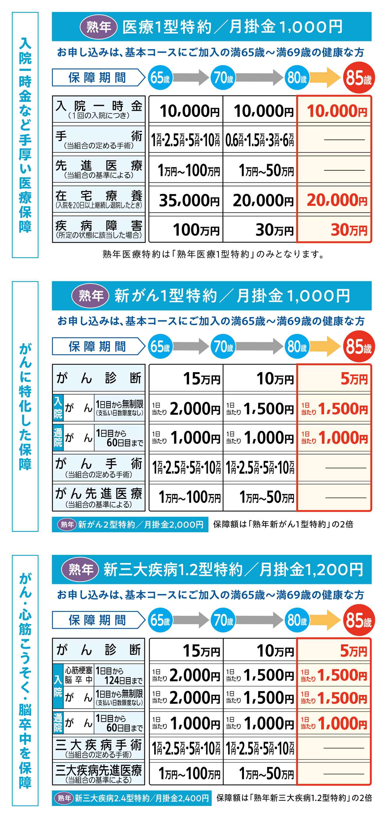 画像: 掛金そのままで85歳まで保障延長