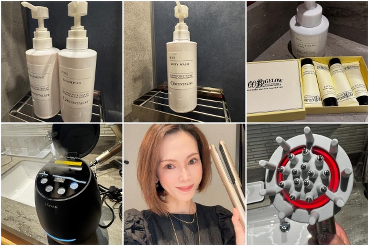 画像: ドライヤーは頭皮マッサージもできる優れもの。スチーマーやアイロンもフル活用。 まるでサロン帰りの仕上がりに。