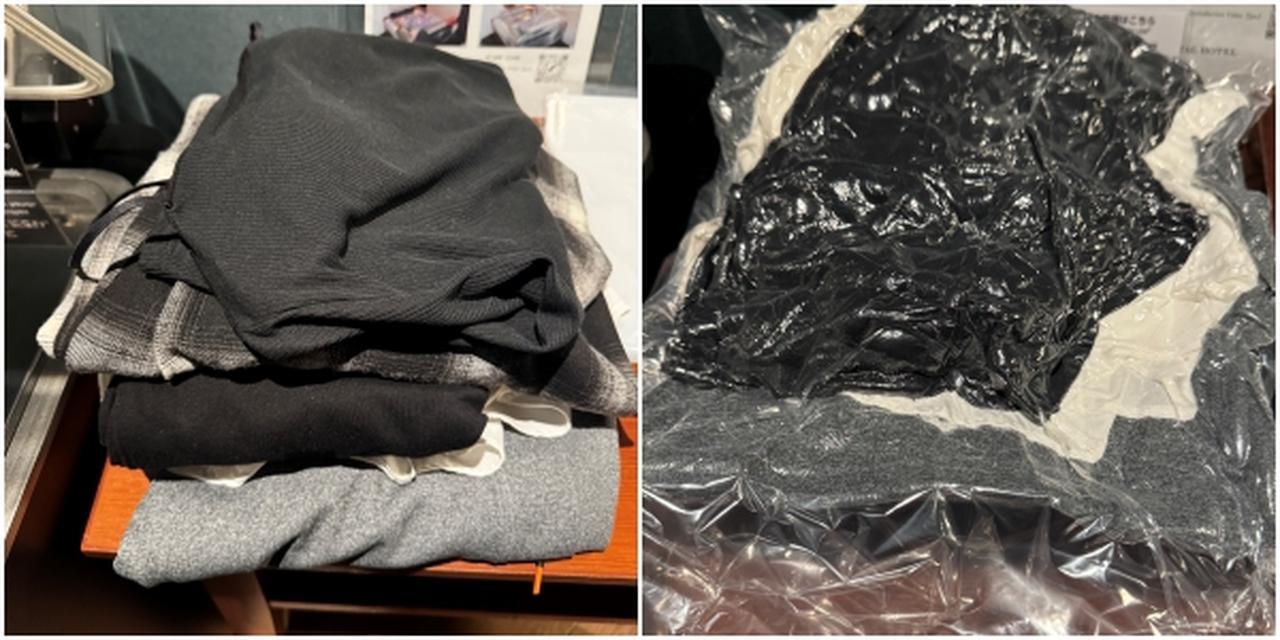 画像: 筆者も挑戦！あっという間に圧縮されコンパクトに！