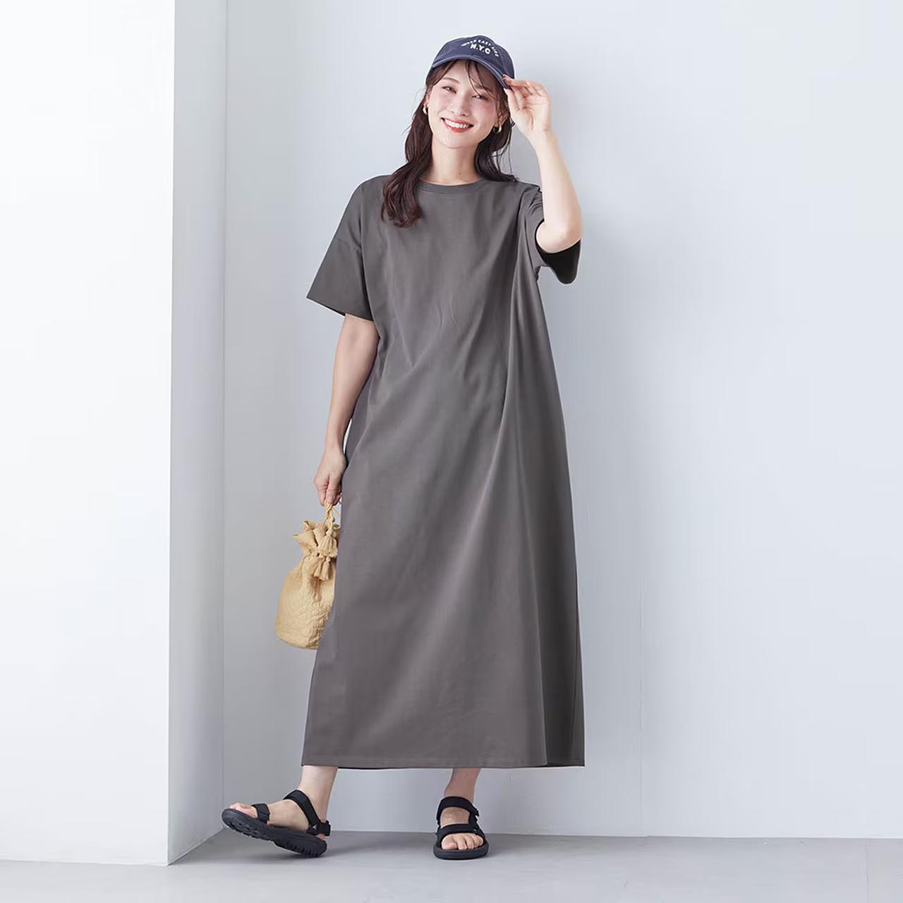 画像: 汗シミーヌ・ビックシルエットTシャツワンピース