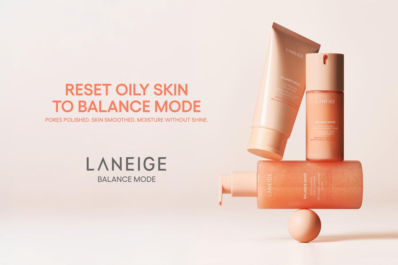 画像: LANEIGE バランスモードシリーズ新発売。テカリも乾燥も妥協しない毛穴レス印象肌へ